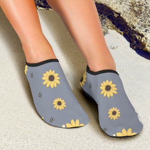 Cute Hamster Sunflower Pattern Background Aqua Shoes