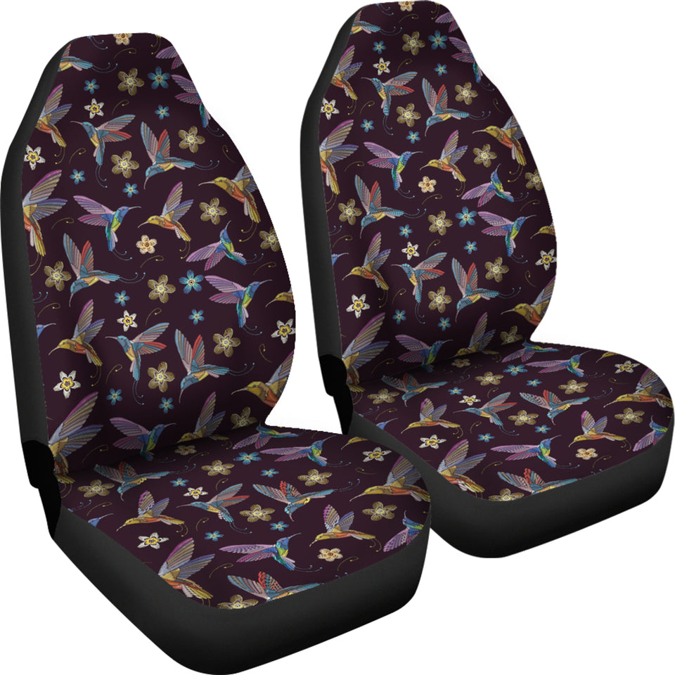 Hummingbird Pattern Print Design 04 Universal Fit Car Seat Covers