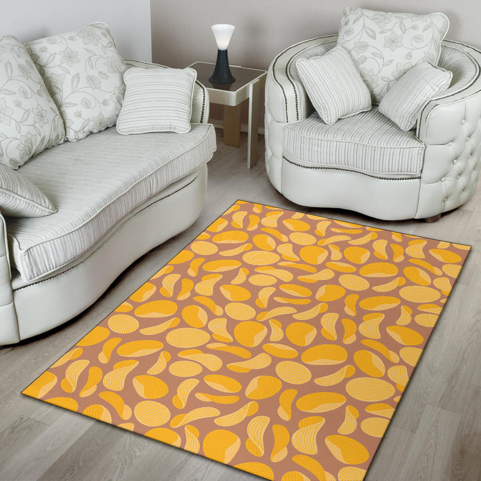 Potato Chips Pattern Print Design 01 Area Rug