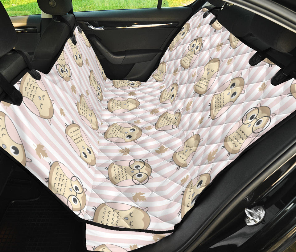 Cute Owl Leaf Dog Car Seat Covers