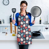 Dragon Fruits Dark Blue Background Adjustable Apron