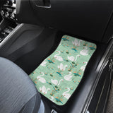 White Swan Lake Pattern Front Car Mats