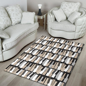 Piano Pattern Print Design 04 Area Rug