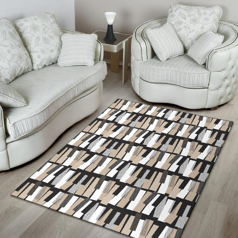 Piano Pattern Print Design 04 Area Rug