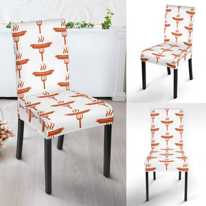 Sausage Pattern Print Design 05 Dining Chair Slipcover