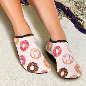 Colorful Donut Pattern Aqua Shoes