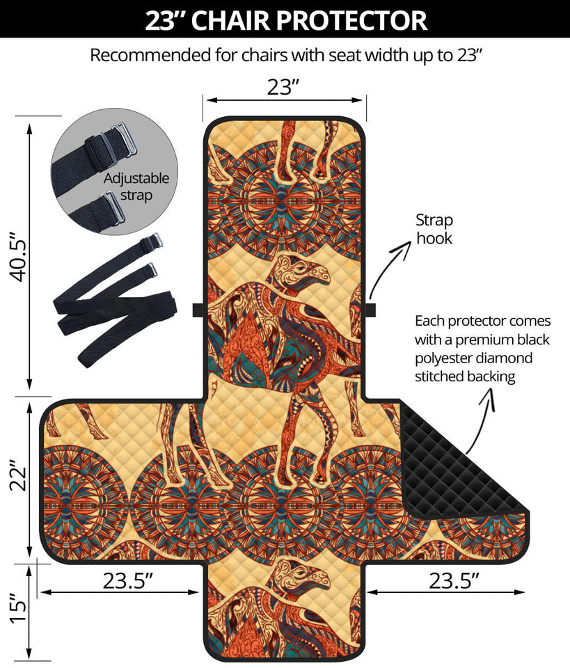 Camel polynesian tribal design pattern Chair Cover Protector