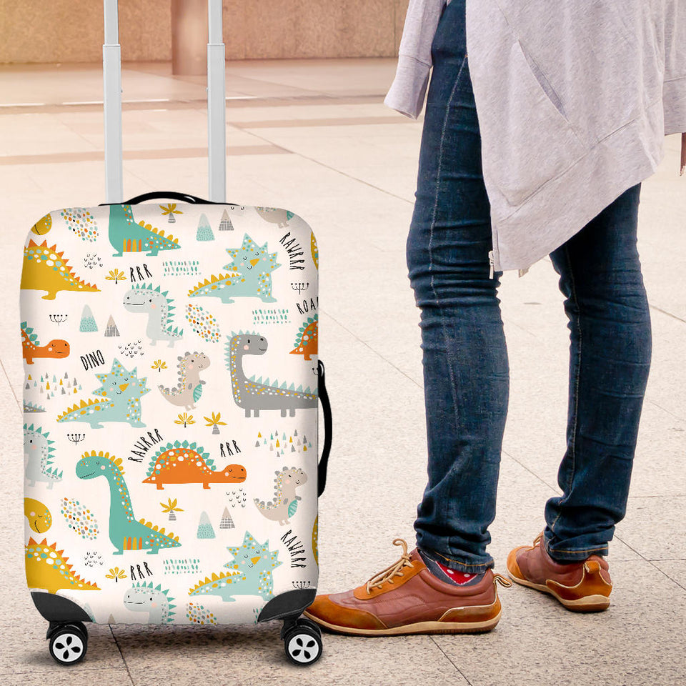 Cute Funny Kids Dinosaurs Pattern Luggage Covers