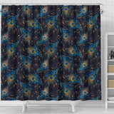 Beautiful Peacock Feather Pattern Shower Curtain Fulfilled In US
