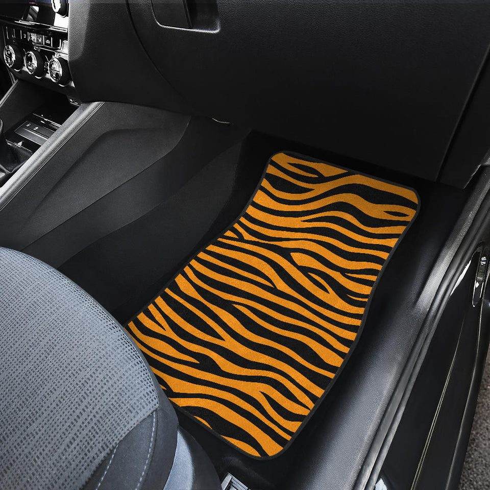 Bengal Tigers Skin Print Pattern Background Front And Back Car Mats