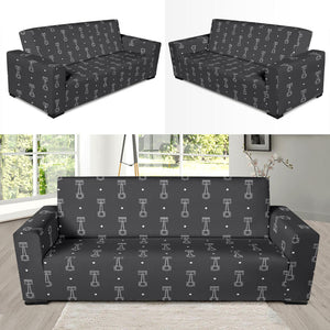 Engine Piston Black Background Pattern Print Design 02 Sofa Slipcover