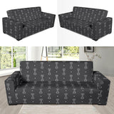 Engine Piston Black Background Pattern Print Design 02 Sofa Slipcover