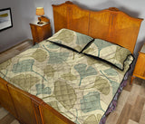 Ginkgo leaves design pattern Quilt Bed Set