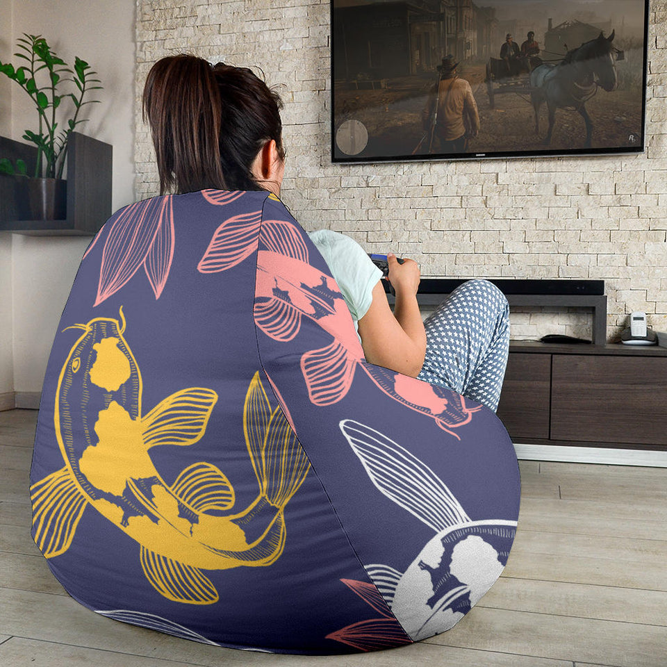 Koi Fish Carp Fish Pattern Bean Bag Cover