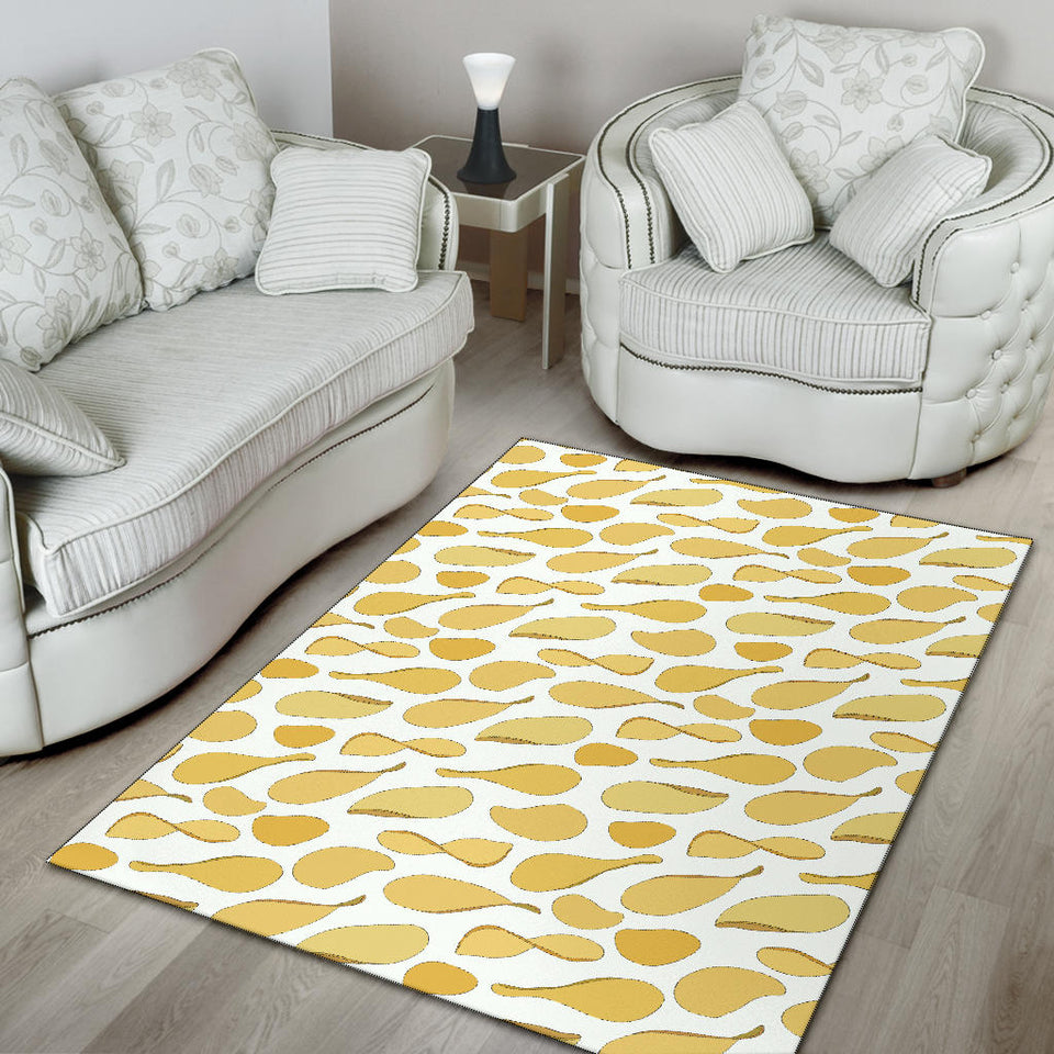 Potato Chips Pattern Print Design 02 Area Rug