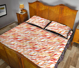 Fire flame watercolor pattern Quilt Bed Set