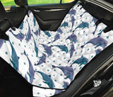 Dolphins Pattern Dotted Background Dog Car Seat Covers