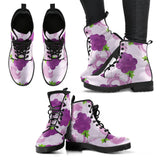 Cute Grape Pattern Leather Boots