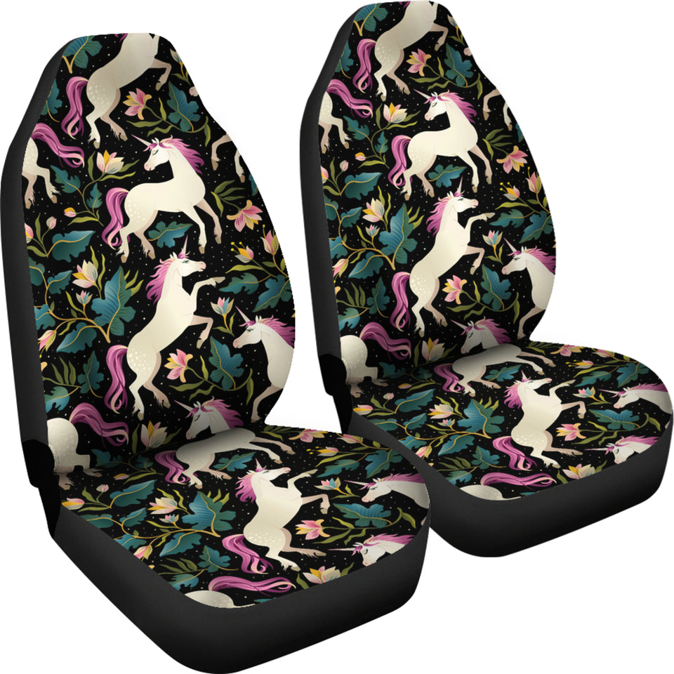 Unicorns Forest Background  Universal Fit Car Seat Covers