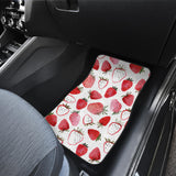 Watercolor Hand Drawn Beautiful Strawberry Pattern Front Car Mats