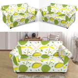 Durian Pattern Background Loveseat Couch Slipcover