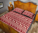Dachshund Nordic pattern Quilt Bed Set