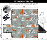Beautiful deers Winter Christmas Sofa Cover Protector
