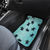 Sea Turtle With Blue Ocean Backgroud Front Car Mats