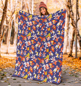 Goldfish Pattern Print Design 04 Premium Blanket