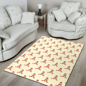 Golden Retriever Pattern Print Design 01 Area Rug