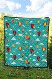 Hot Air Balloon Sky Pattern Premium Quilt