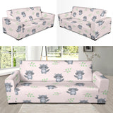 Cute Raccoons Leaves Pattern Sofa Slipcover
