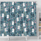 Cute Rabbit Pattern Shower Curtain Fulfilled In US