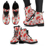 Watermelon Pattern Leather Boots