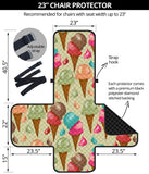 Colorful ice cream pattern Chair Cover Protector