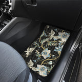 Japanese Crane Ornament Elements Front And Back Car Mats