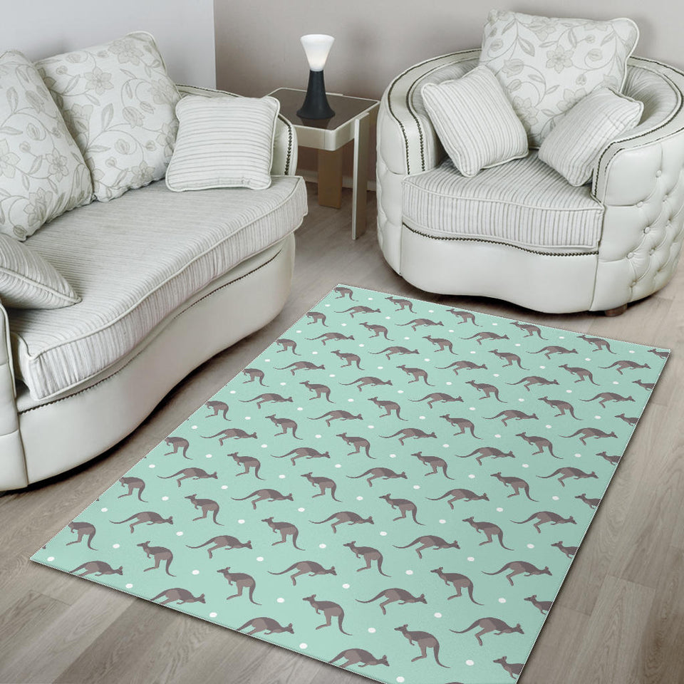 Kangaroo Pattern Background Area Rug