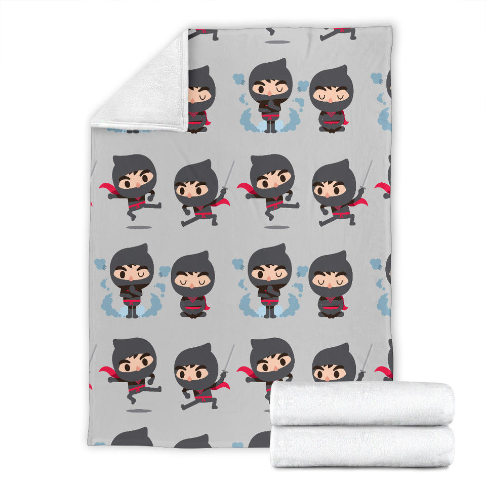 Cute Ninja Pattern Premium Blanket