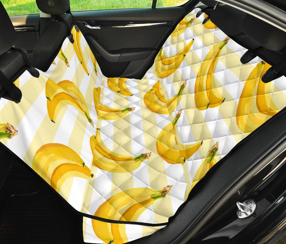 Banana Pattern Blackground Dog Car Seat Covers