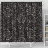 Pizza Pattern  Shower Curtain Fulfilled In US