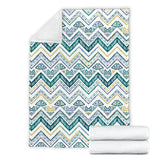 Zigzag  Chevron Paint Design Pattern Premium Blanket