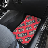 Camera Pattern Print Design 05 Front and Back Car Mats