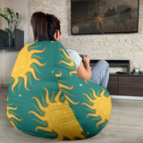 Sun Green Background Bean Bag Cover