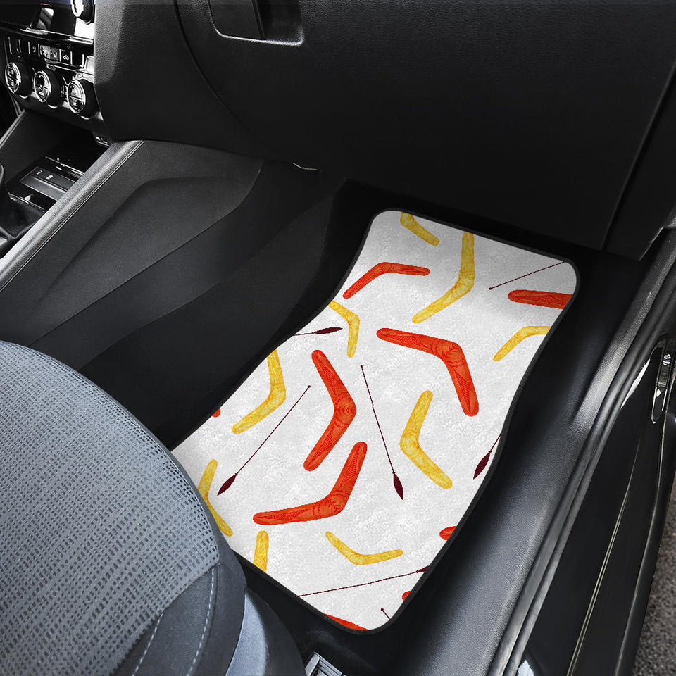 Waterclor Boomerang Australian Aboriginal Ornament Front And Back Car Mats
