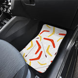 Waterclor Boomerang Australian Aboriginal Ornament Front And Back Car Mats