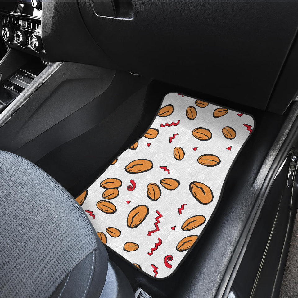 Peanuts Pattern Background Front And Back Car Mats