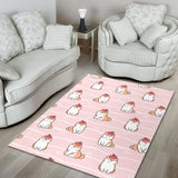 Cute Shiba Inu Dog Apple Pattern Area Rug