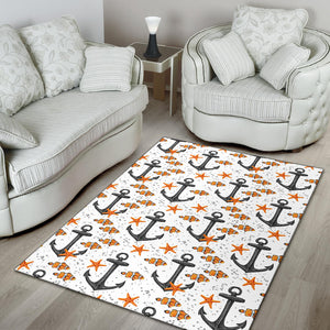 Clown Fish Pattern Print Design 02 Area Rug