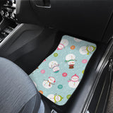 Cute Snowman Snowflake Pattern Front And Back Car Mats