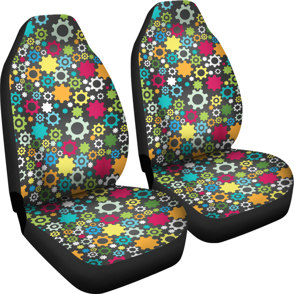 Gear Pattern Print Design 03 Universal Fit Car Seat Covers